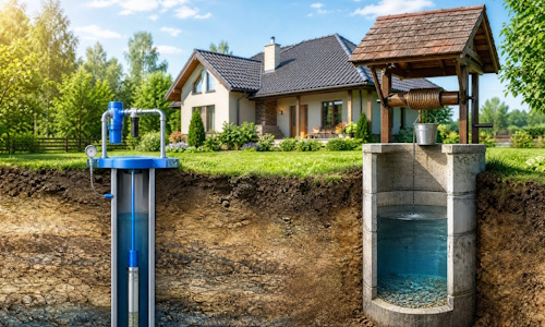 Автономное водоснабжение загородного дома Кронштадт: скважина или колодец 